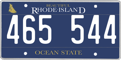RI license plate 465544