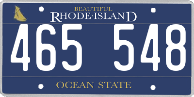RI license plate 465548