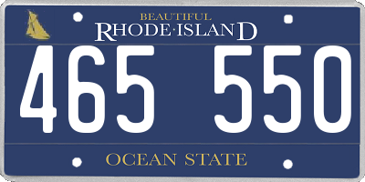 RI license plate 465550