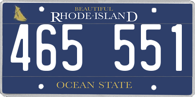 RI license plate 465551