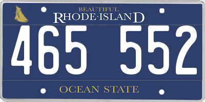 RI license plate 465552