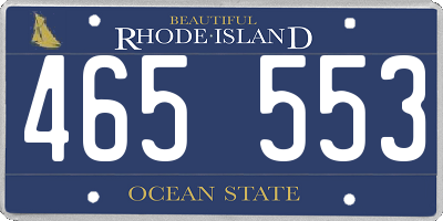 RI license plate 465553