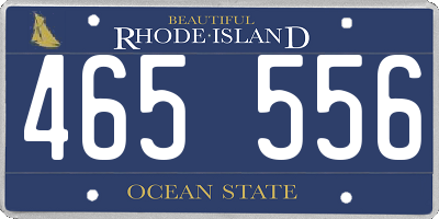 RI license plate 465556