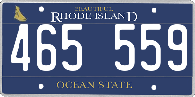 RI license plate 465559