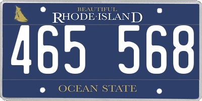 RI license plate 465568