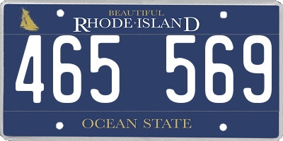 RI license plate 465569