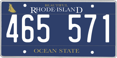 RI license plate 465571