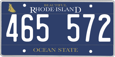 RI license plate 465572