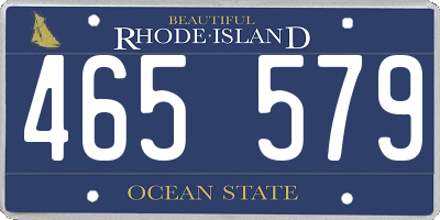 RI license plate 465579