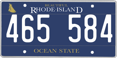 RI license plate 465584