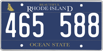 RI license plate 465588