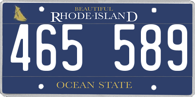 RI license plate 465589