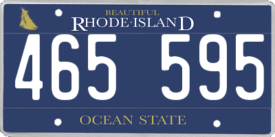 RI license plate 465595