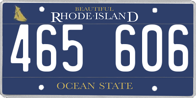 RI license plate 465606