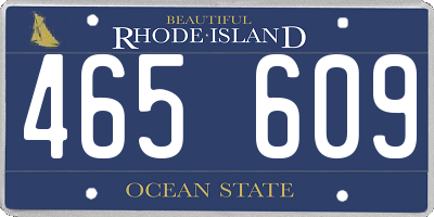 RI license plate 465609