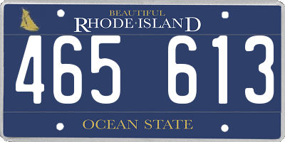 RI license plate 465613