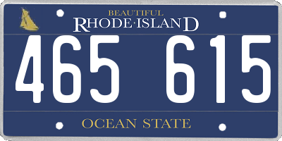 RI license plate 465615