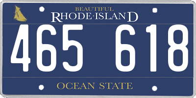 RI license plate 465618