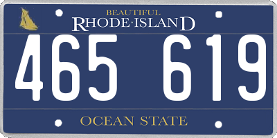 RI license plate 465619