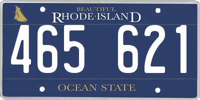 RI license plate 465621