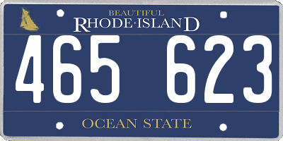 RI license plate 465623