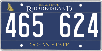 RI license plate 465624