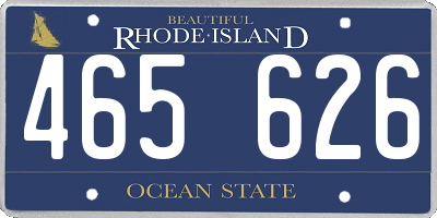 RI license plate 465626