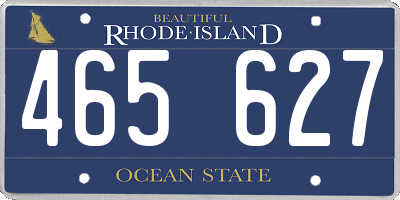 RI license plate 465627