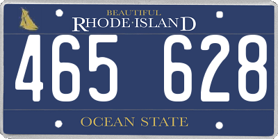 RI license plate 465628