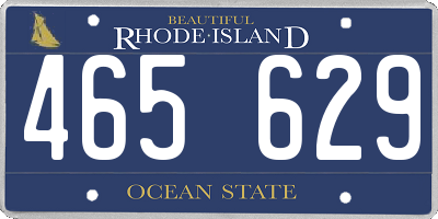 RI license plate 465629
