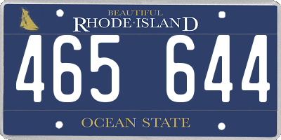 RI license plate 465644