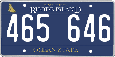 RI license plate 465646