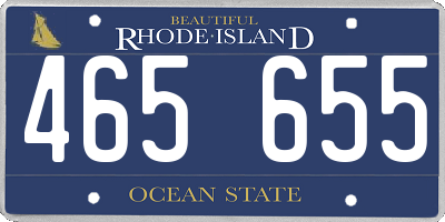 RI license plate 465655