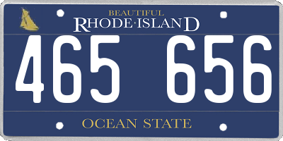 RI license plate 465656