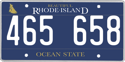 RI license plate 465658