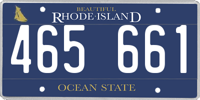 RI license plate 465661