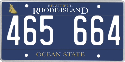 RI license plate 465664