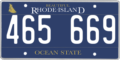 RI license plate 465669