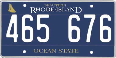 RI license plate 465676