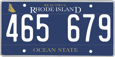 RI license plate 465679