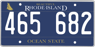 RI license plate 465682