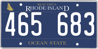 RI license plate 465683
