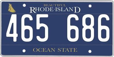 RI license plate 465686