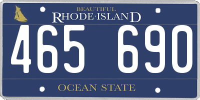 RI license plate 465690