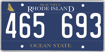 RI license plate 465693