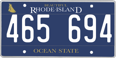 RI license plate 465694