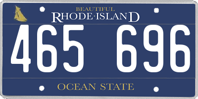 RI license plate 465696