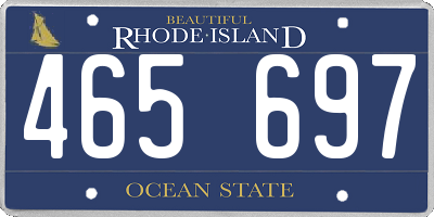 RI license plate 465697