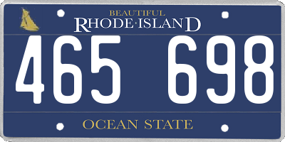 RI license plate 465698