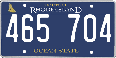 RI license plate 465704